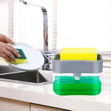 Liquid Soap Dispenser on Countertop with Sponge Holder For Pet - Justgrabit Inc.