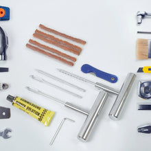 Portable Tire Repair Kit Tyre Repairing Tool Set with Box (13 Pcs Set) - justgrabit.in | Just Grab It