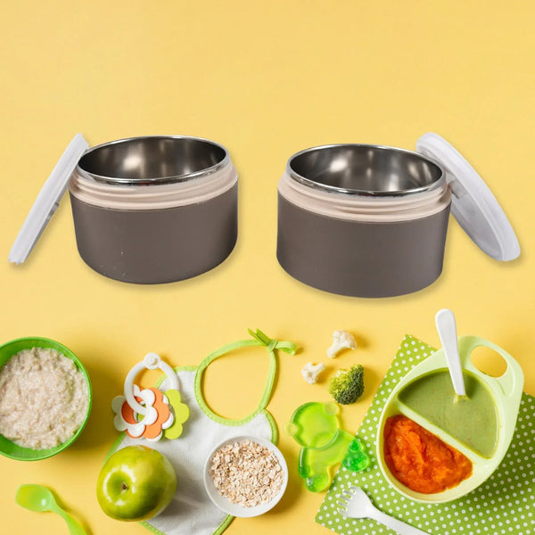 Ganesh Smart Stack 2 - Layer Stainless Steel Leak - Proof Lunch Box for Office, School, Picnic - Justgrabit Inc.