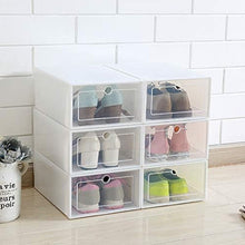 3 Layer Transparent Shoes Storage Box Plastic Stackable Shoe (1 Set / 3 Layer) - justgrabit.in | Just Grab It