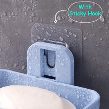 Adhesive Sticker Soap 2 Layer Dish Holder Wall Mounted Bathroom Shower Soap Holder Saver Box Storage Organizer Rack, ABS Plastic (Double Layers / 2 pcs set) - Justgrabit Inc.