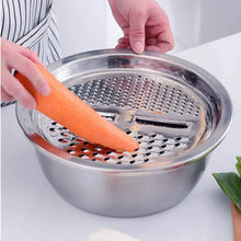 3in1 Kitchen multipurpose julienne grater salad maker with pasta server spoon - Justgrabit Inc.