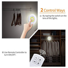 LED Light Under Closet Battery Powered Closet Wall Lamp with Remote Control Bedroom Kitchen Set of 3 LED Lights And 1 Remote Control (Battery Not Included) - Justgrabit Inc.