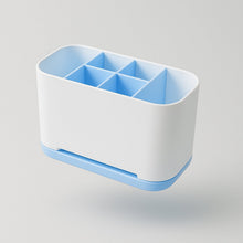 6 Compartment Multi Purpose Organizer Toothbrush Holder Stand Plastic Caddy (1 Pc) - justgrabit.in | Just Grab It