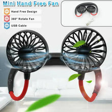 Hand Free Personal Fan - Portable USB Battery Rechargeable Mini Fan - Headphone Design Wearable Neckband Fan Necklance Fan Cooler Fan for Home, Sport, Camping, Beach, Travel, Office - Justgrabit Inc.