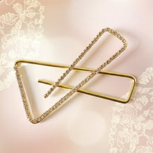 Premium Golden Crystal Triangle Saree Safety Pin Brooch (1 Pc) - justgrabit.in | Just Grab It