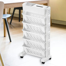 Movable Bookshelf, Large Capacity Rotatable Plastic Rolling Organization Shelf / Rack - Justgrabit Inc.