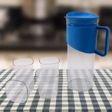 Transparent Stylish Premium Jug with Elegant Handle (2000 ML Jug Approx & 4 Pcs Plastic Glass) - Justgrabit Inc.