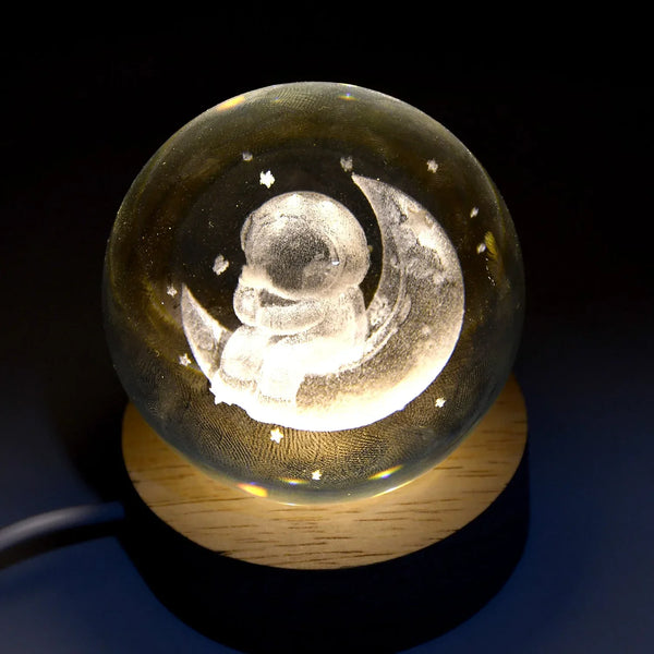 Astronaut Ball Night Light Lamp Decorative Lamp For Living Room Decor (1 Pc) - justgrabit.in | Just Grab It