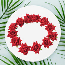 Flower Rose Hair Pin/Clip – Velvet Flower Design (12 Pcs Set, Red Color) - justgrabit.in | Just Grab It