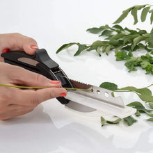 Stainless Steel 4 in 1 Clever Cutter, Black - justgrabit.in | Just Grab It
