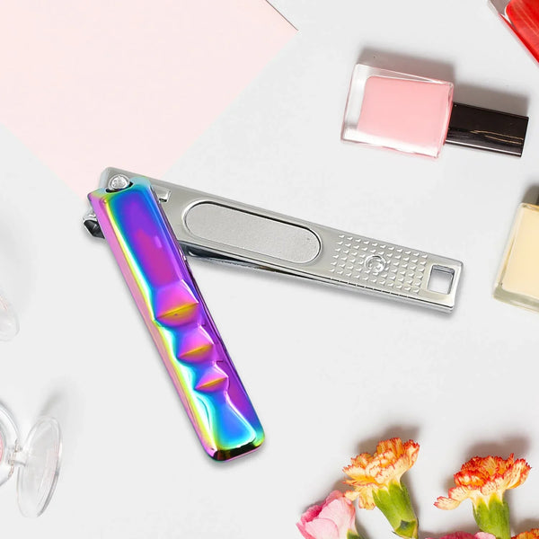 Stainless Steel Folding Portable Large Nail Clippers with Nail File (1 Pc) - justgrabit.in | Just Grab It