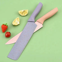 Colorful Chef Knife Set for Cutting (6 Pc, Non - Stick Steel) - justgrabit.in | Just Grab It