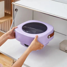 Mini Washing Machine Foldable Mini Washer with Drain Basket Portable Washing Machine Foldable for Laundry Travel Camping RV Baby Clothes - Justgrabit Inc.