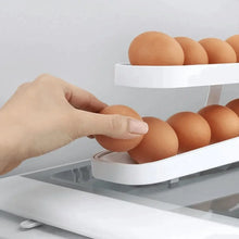 Plastic 2 - Tier Rolling Egg Dispenser For 12 - 14 Eggs (1 Pc) - justgrabit.in | Just Grab It