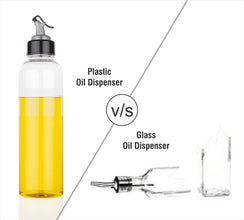 1L Oil Dispenser with Lid & Drip - Free Spout (Plastic) - justgrabit.in | Just Grab It