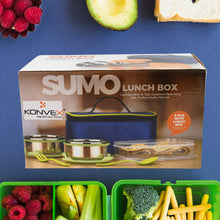 Sumo Lunch Box with Bag – Plastic Lunch Box & Spoon/Fork Set (2 Pc) - justgrabit.in | Just Grab It