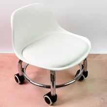 Heavy Duty Round Rolling Stool with Wheels Pedicure Stool (1 pc) - justgrabit.in | Just Grab It