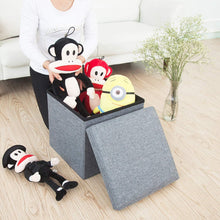4986 Living Room Cube Shape Sitting Stool with Storage Box.(Mix Color) - justgrabit.in | Just Grab It