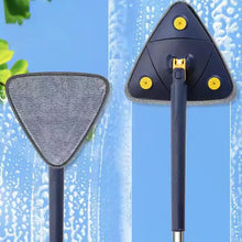 Rotatable Adjustable Triangle Cleaning Mop Triangle Mop with Stainless Steel Long Handle Push - Pull Squeezing Cleaning Mop Dry & Wet Mop for Floor Windows (1 Pc) - Justgrabit Inc.