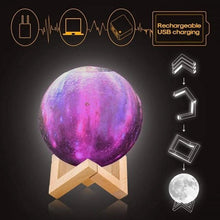 3D 2 in 1 LED Printed Moon Lamp & Aroma Diffuser (1 Pc) - justgrabit.in | Just Grab It