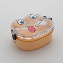 Double Layer Froggy Shape Lunch Box with Spoon (1 Pc / Mix Color) - justgrabit.in | Just Grab It
