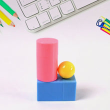 3D Shapes Multicoloured Pattern Building Blocks Toy Solid Figures (6 Pcs Set) - justgrabit.in | Just Grab It