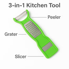Supermom 3 - in - 1 Multi - Functional Stainless Steel Vegetable & Fruit Peeler (1 Pc) - justgrabit.in | Just Grab It