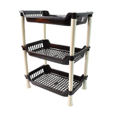Apex Small Multiuse Plastic Storage Rack Organizer 3 - Tier - Justgrabit Inc.