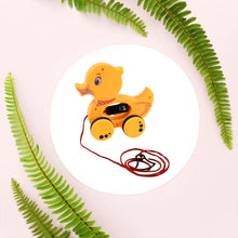 Pull Along Toy with Attractive Design, Developmental Toy for Girl Boy (Duck) - justgrabit.in | Just Grab It