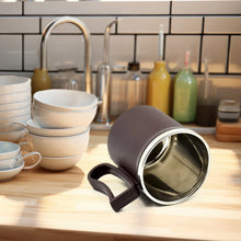 Coffee Mug with Lid and Handle - Plastic Covered Stainless Steel Mug (Random Color, Approx 200 ML) - justgrabit.in | Just Grab It