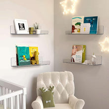 Acrylic Shelves, Clear Shelves Wall Mounted (38×11 Cm / 1 pc / With 2 Screw) - justgrabit.in | Just Grab It