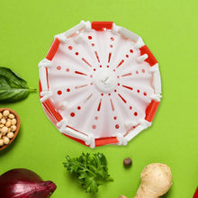 Folding Fruit Basket with Hanging Stand – Lotus Shape Tray for Fruits & Vegetables (1 Pc) - Justgrabit Inc.