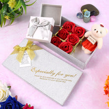 Valentine Day Gift Set Scented Rose Flowers Pack with Teddy - justgrabit.in | Just Grab It