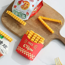 Cute French - Fries - Shaped Bag Clips With in a Magnetic Box (12 Pcs Set) - justgrabit.in | Just Grab It