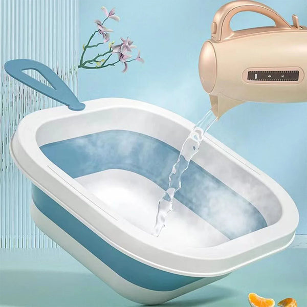 Space - Saving Foldable Baby Wash Basin, Lightweight & Easy to Clean for Home (28×28 Cm) - Justgrabit Inc.