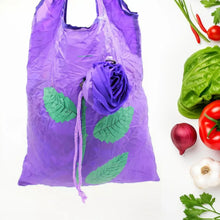 Foldable Nylon Shopping Bag (Rose Design): Reusable, Eco - Friendly (1 Pc) - Justgrabit Inc.