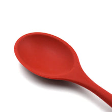 HEAT RESISTANT SILICONE BASTING SPOON NON - STICK SPOON HYGIENIC SOLID COATING COOKWARE KITCHEN TOOLS (27CM) - justgrabit.in | Just Grab It