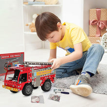 Metal DIY Fire Truck Building Blocks Kids (Fire Truck / 292pcs of truck tool / 1 Set) - justgrabit.in | Just Grab It