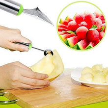 Multifunctional 2 1 Melon Baller - Stainless Steel Dig Scoop Fruit Carving Knife - justgrabit.in | Just Grab It