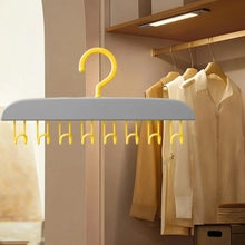 Plastic Organizer Hanger 360 Degree Rotatable Clothes Multifunctional with 8 Hooks Heavy Duty Clothing Tank Top Belt Towel Drying Rack Holder (1 pc) - Justgrabit Inc.