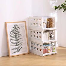 3 Layer Stackable Multifunctional Storage,for Clothes Foldable Drawer Shelf Basket Utility Cart Rack Storage Organizer Cart for Kitchen, Pantry Closet, Bedroom, Bathroom, Laundry(3 Layer 1 Pc) - Justgrabit Inc.