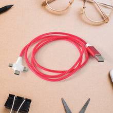 3 in 1 Charging Cable Light Up Fast Charger Lighting Cable (Mix Color) - justgrabit.in | Just Grab It