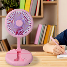 USB Rechargeable Portable Fan With LED Light Heavy Duty & Foldable Fan With Charging Port Home, Outdoor, Temple - Justgrabit Inc.