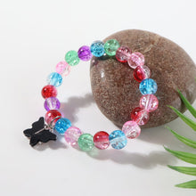 Premium Multicolor Crackle - Bead Stretch Bracelet (1 Pc) - justgrabit.in | Just Grab It