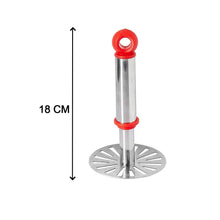 Ganesh Potato / Pav Bhaji Masher with Plastic Handle, Silver & Plastic - Oval Pav Masher, Potato 1 - Piece, Smasher Handle, Multicolor - Justgrabit Inc.