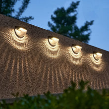 6 LED Solar Powered Wall Mount Fence Light with Honeycomb Shade Design (2 Pc Set) - justgrabit.in | Just Grab It