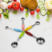 Measuring Cups and Spoons Stackable Set with Silicone Handle(5 Pc Set) - justgrabit.in | Just Grab It