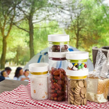 Multipurpose Plastic Transparent Storage Containers Masala Box Dabba Spice, Plastic Masala Spices Container Set Capacity With Airtight Lid Kitchen Pantry Organizer For Salt Mukhwas Box With Tray (8 Pc Set) - justgrabit.in | Just Grab It