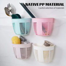Hanging Plastic Storage Basket, Adhesive Wall Mounted Organizer Box Make Up Holder Shelf Bathroom Wall Basket Punch Free Drain Basket for Kitchen Bathroom, Wall Type Storage Basket (1 Pc) - Justgrabit Inc.